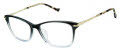 Tura R810 Black / Blue (BLK) Eyeglasses - Color Image