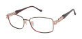 Tura TE268 Burgundy / Rose Gold (BUR) Eyeglasses - Color Image