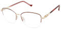 Tura TE277 Burgundy/ Rose Gold (BUR) Eyeglasses - Color Image