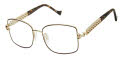 Tura TE286 Brown/Gold (BRN) Eyeglasses - Color Image