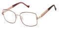 Tura TE286 Burgundy/Rosegold (BUR) Eyeglasses - Color Image