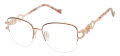Tura TE287 Brown/Rose Gold (BRN) Eyeglasses - Color Image