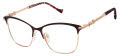 Tura TE288 Eggplant/Rosegold (EGG) Eyeglasses - Color Image