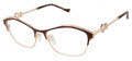 Tura TE290 Brown/Gold (BRN) Eyeglasses - Color Image