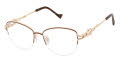 Tura TE293 Brown/Gold (BRN) Eyeglasses - Color Image