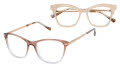 Tura TE296 with Clip-on Brown/Rose Gold (BRN) Eyeglasses - Color Image