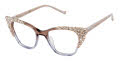 Tura TE297 Brown/Rose Gold (BRN) Eyeglasses - Color Image