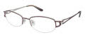 Tura 672 Silver w/ Burgundy (BUR) Eyeglasses - Color Image