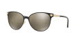 Versace VE2168 Black-Pale Gold / Light Brown Mirror Dark Gold Lens (13665A) Sunglasses - Color Image