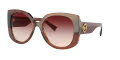 Versace VE4387F - Alternate Fit Transparent Brown / Clear Gradient Orange Gradient Brown Lens (53240P) Sunglasses - Color Image