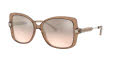 Versace VE4390F - Alternate Fit Transparent Brown / Brown Mirror Gradient Silver Lens (53043D) Sunglasses - Color Image