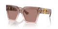 Versace VE4458 Brown Transparent/Light Brown (543573) Sunglasses - Color Image