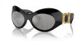Versace VE4462 Black / Light Grey Mirror Silver 80 (GB1/6G) Sunglasses - Color Image