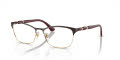 Vogue VO3987B Top Bordeaux/Pale Gold (986) Eyeglasses - Color Image