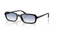Vogue VO5666S Black/Clear Gradient Light Blue (W44/19) Sunglasses - Color Image