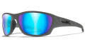 Wiley X WX Climb Matte Grey / Captivate Polarized Blue Mirror (ACCLM09) Sunglasses - Color Image