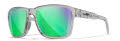 Wiley X Trek Gloss Crystal Light Grey / Captivate Polarized Green Mirror (AC6TRK07) Sunglasses - Color Image
