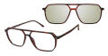 XXL Montana With Clip-on Lens Havana Eyeglasses - Color Image