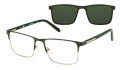 XXL Tyson With Clip-on Lens Forest Eyeglasses - Color Image