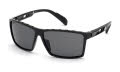 Adidas SP0010 Shiny Black / Smoke Polarized Lens (01D) Sunglasses - Color Image