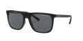 Armani Exchange AX4102SF - Alternate Fit Shiny Black / Grey Lens (831887) Sunglasses - Color Image