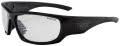 Black Flys Fly Defense Shiny Black with Clear Lens Sunglasses - Color Image