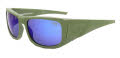 Black Flys Armored Flys Matte Olive w/ Blue Mirrored Lens Sunglasses - Color Image