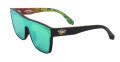 Black Flys Choloha Mono Fly / Sullen Collab Matte Black w/ Green Mirror Lens Sunglasses - Color Image