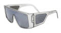 Black Flys Fly Jefe Z87 Crystal Gray / Smoke Silver Lens Sunglasses - Color Image