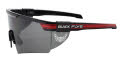 Black Flys Fly Shield Shiny Black Red / Smoke Lens Sunglasses - Color Image