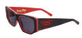 Black Flys Lava Fly Matte Black Red / Smoke Lens Sunglasses - Color Image