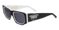 Black Flys Lava Fly Matte Black White / Smoke Lens Sunglasses - Color Image