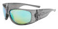 Black Flys Sonic Fly 2 Crystal Grey w/ Green-Blue Mirror Polarized Lens Sunglasses - Color Image
