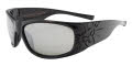 Black Flys Sonic Fly 2 Shiny Black w/ Silver Mirror Polarized Lens Sunglasses - Color Image