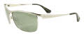 Black Flys Fly 1st Class Shiny Silver / G-15 Polarized Lens Sunglasses - Color Image