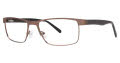 B.M.E.C. Big Mens Big Block Matte Brown Eyeglasses - Color Image