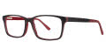 B.M.E.C. Big Mens Big Note Black Burgundy Matte Eyeglasses - Color Image