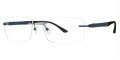 B.M.E.C. Big Mens Big Offer Matte Navy Black Eyeglasses - Color Image