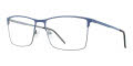 B.M.E.C. Big Mens Big Advance Matte Navy Grey Eyeglasses - Color Image