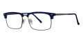 B.M.E.C. Big Mens Big Raise Navy Gunmetal Eyeglasses - Color Image