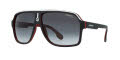 Carrera CA1001/S Matte Black Red / Dark Gray Gradient (0BLX/9O) Sunglasses - Color Image