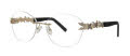 Caviar 2398 Gold/ Black w Clear Crystals (21) Eyeglasses - Color Image