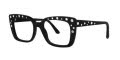 Caviar 2406 Black w Clear Crystals (24) Eyeglasses - Color Image