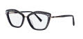 Caviar 3028 Black w Clear Crystals (24) Eyeglasses - Color Image