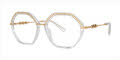 Caviar 3030 Clear / Gold w/ Clear Crystals (49) Eyeglasses - Color Image