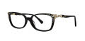 Caviar 5670 Black/ Gold w Clear Crystals (24) Eyeglasses - Color Image