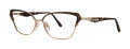 Caviar 5671 Brown/ Gold w Clear Crystals (16) Eyeglasses - Color Image