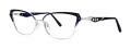 Caviar 5671 Navy/ Silver w Clear Crystals (55) Eyeglasses - Color Image
