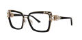 Caviar 5672 Black w Clear Crystals (24) Eyeglasses - Color Image