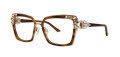 Caviar 5672 Olive w Clear Crystals (18) Eyeglasses - Color Image